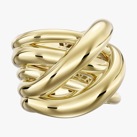 18K Gold Fractal Ring Code 9488